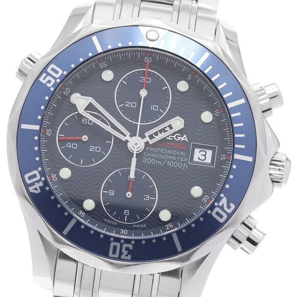 OMEGA Seamaster300 2225.80 Date Chronograph Navy Dial Automatic Men's _887110 - Picture 6 of 7